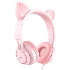 Накладні навушники Hoco W36 Cat ear Pink