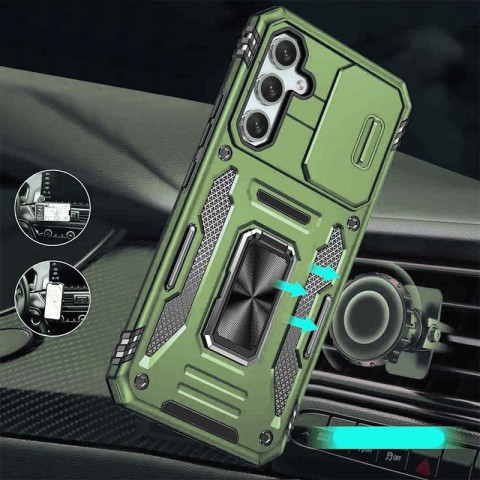 Ударостійкий чохол Camshield Army Ring для Samsung Galaxy A35 / A55 Оливковий / Army Green