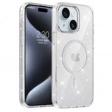 Чохол TPU Eclipse Sparkle (MagFit) для Apple iPhone 15 (6.1") Clear