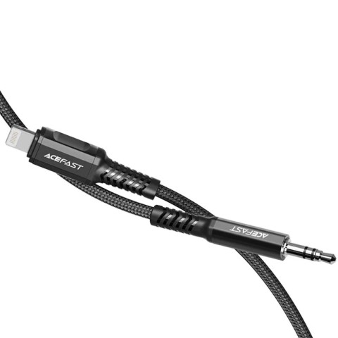 Аудіо кабель Aux Acefast C1-06 (Lightning to AUX 3.5mm) (1m) Black