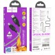 Дата кабель Hoco U124 Stone silicone power-off 60W Type-C to Type-C (1.2m) Black