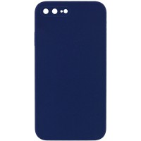 Чохол Silicone Case Square Full Camera Protective (AA) NOLOGO для Apple iPhone 7 plus/8 plus (5.5") Темно-синій / Midnight blue