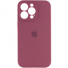 Чохол Silicone Case Full Camera Protective (AA) для Apple iPhone 14 Pro Max (6.7") Бордовий / Plum