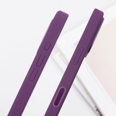 Чохол Silicone case (AAA) with Magsafe and Animation (button) для Apple iPhone 16 Pro (6.3") Plum