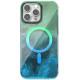 Чохол TPU Shiny Mountain (MagFit) для Apple iPhone 15 Pro Max (6.7") Green / Blue