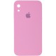 Чохол Silicone Case Square Full Camera Protective (AA) для Apple iPhone XR (6.1") Рожевий / Light pink