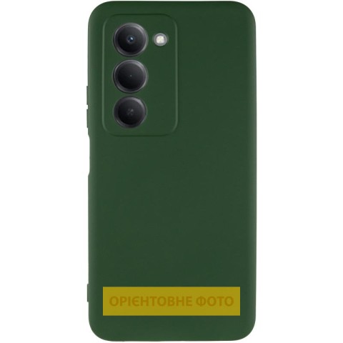 Чохол TPU GETMAN Liquid Silk Full Camera для Xiaomi Redmi 15 (Global) Зелений / Dark green