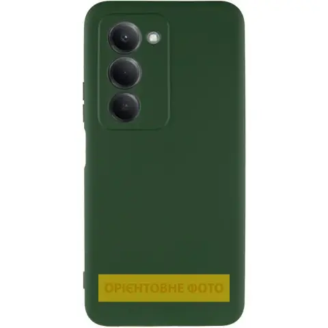 Чохол TPU GETMAN Liquid Silk Full Camera для Xiaomi Redmi 15 (Global) Зелений / Dark green