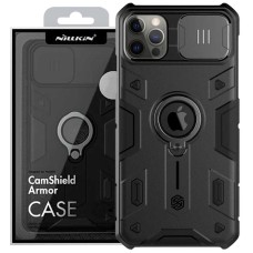 TPU+PC чохол Nillkin CamShield Armor (шторка на камеру) для Apple iPhone 12 Pro Max (6.7") Чорний