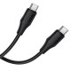 Дата кабель Hoco X124 Bien silicone Type-C to Type-C 60W (1m) Black