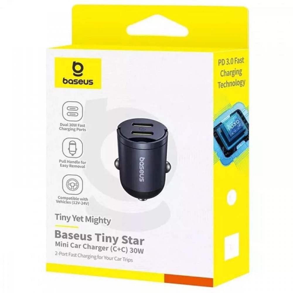 АЗП Baseus Tiny Star Mini 30W (2USB-C) (C00035001121) Black