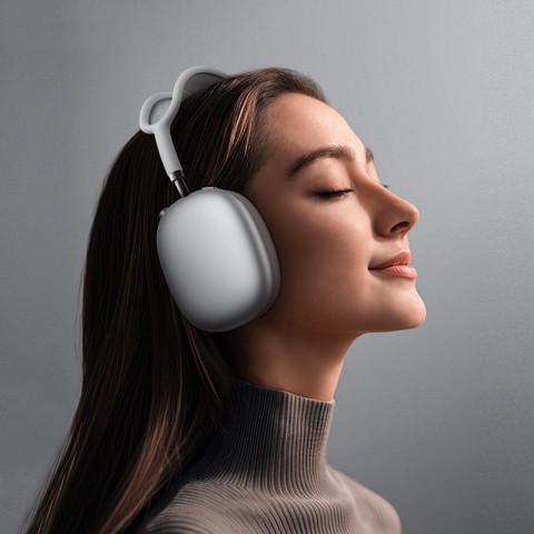 Накладні бездротові навушники Borofone BO35 Plus Adorable ANC Silver