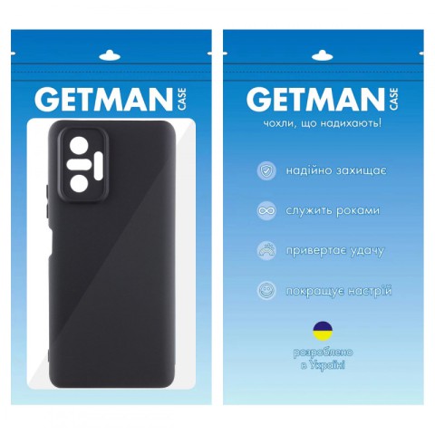 Чохол TPU GETMAN Liquid Silk Full Camera для Xiaomi Redmi Note 10 Pro / 10 Pro Max Чорний / Black