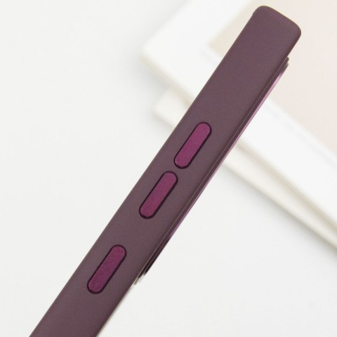 TPU чохол Bonbon Metal Style with MagSafe для Samsung Galaxy S24 Ultra Бордовий / Plum