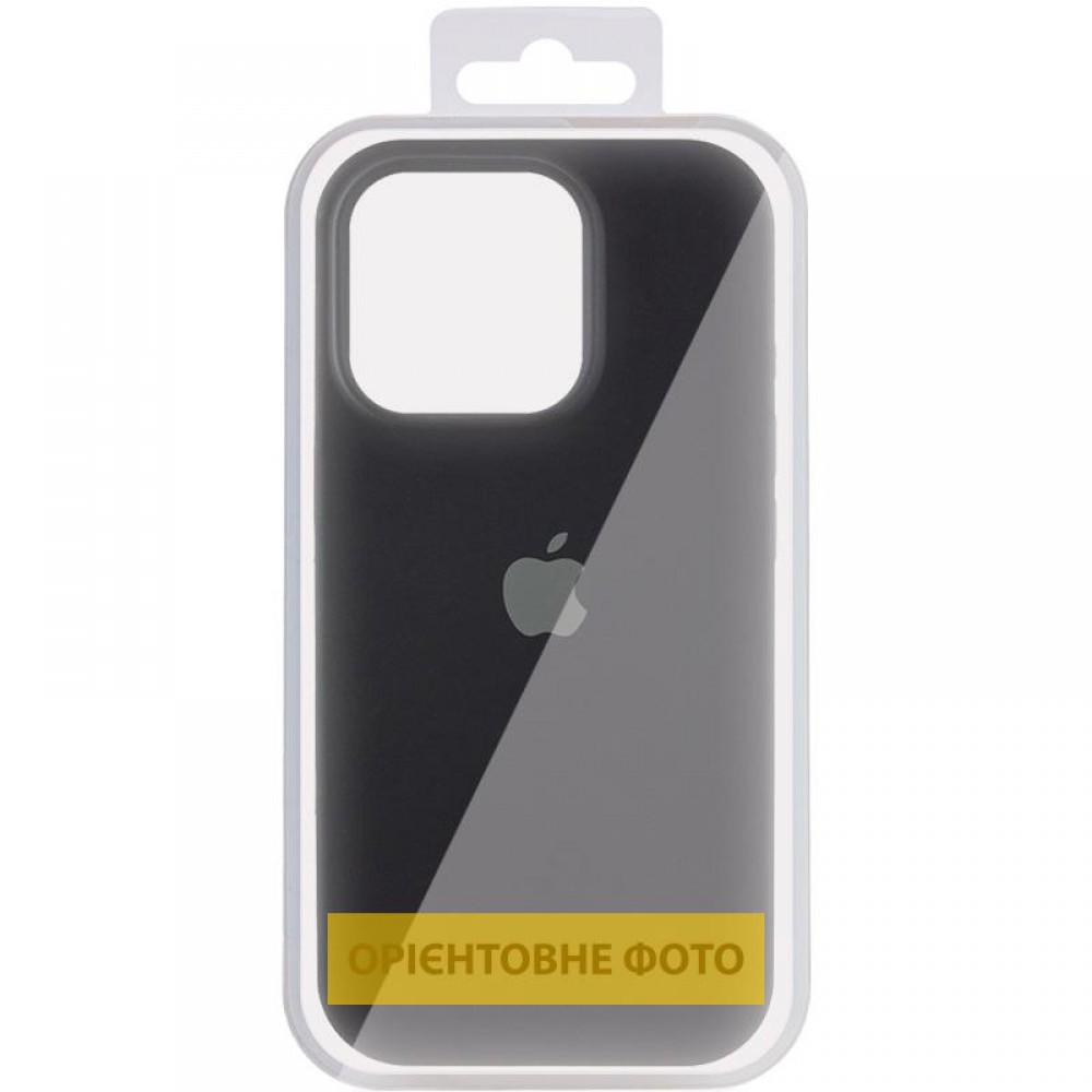 Чохол Silicone Case (AA) Logo with MagSafe для Apple iPhone 16 (6.1") Чорний / Black