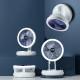 Настільний складной вентилятор Folding Fan 2in1 with Night Light White
