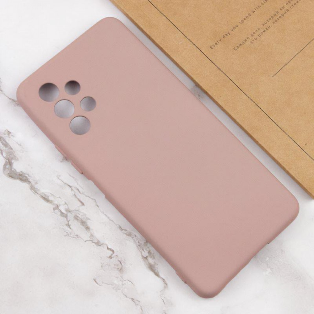 Чохол Silicone Cover Lakshmi Full Camera (AAA) для Samsung Galaxy A32 4G Рожевий / Pink Sand