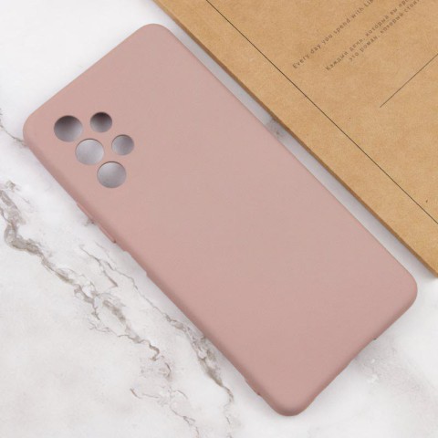 Чохол Silicone Cover Lakshmi Full Camera (AAA) для Samsung Galaxy A32 4G Рожевий / Pink Sand
