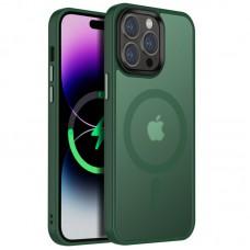 TPU+PC чохол Metal Buttons with MagSafe Colorful для Apple iPhone 12 Pro Max (6.7") Зелений