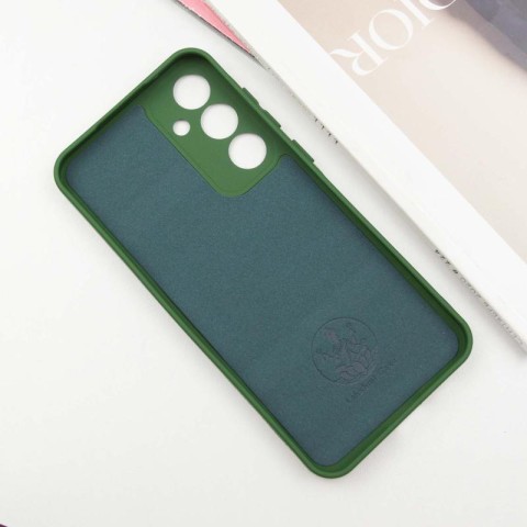 Чохол TPU GETMAN Liquid Silk Full Camera для Samsung Galaxy S24+ Зелений / Dark green