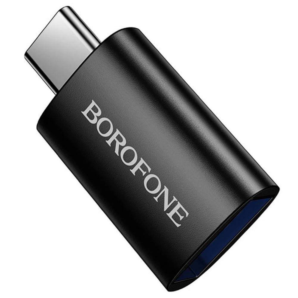 Перехідник Borofone BV26C Type-C Male to USB Female USB3.0 Black