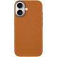 Шкіряний чохол Carved with MagSafe для Apple iPhone 16 (6.1") Orange