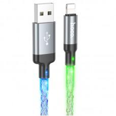 Дата кабель Hoco U112 Shine 2.4A USB to Lightning (1m) Gray