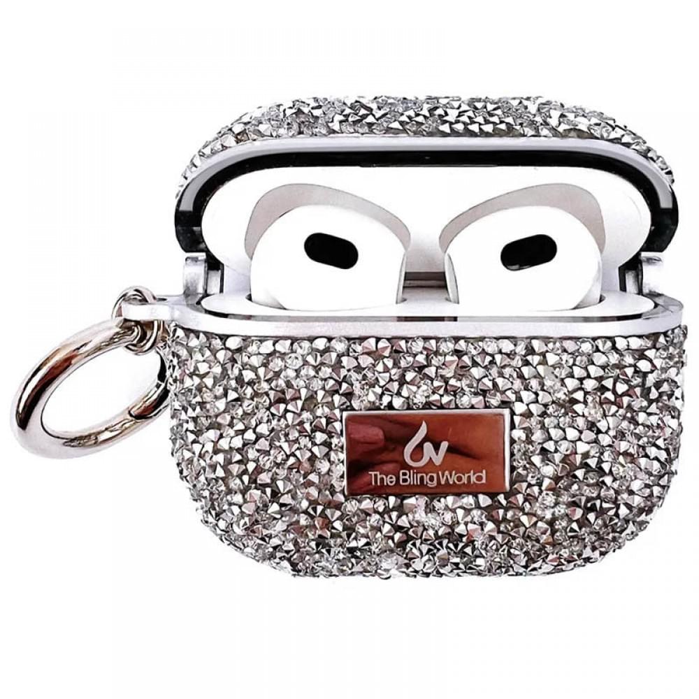 TPU чохол Bling World Rock Diamond для навушників AirPods 3 Срібний