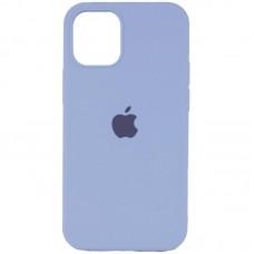 Чохол Silicone Case (AA) Logo with MagSafe для Apple iPhone 12 Pro Max (6.7") Блакитний / Lilac Blue