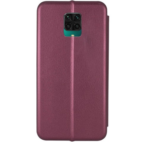 Шкіряний чохол-книжка Classy для Xiaomi Redmi Note 9s / Note 9 Pro / Note 9 Pro Max Бордовий