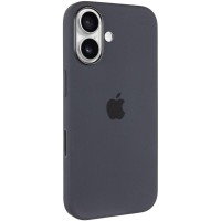 Чохол Silicone case (AAA) with Magsafe and Animation (button) для Apple iPhone 16 (6.1") Black