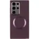 TPU чохол Bonbon Metal Style with MagSafe для Samsung Galaxy S24 Ultra Бордовий / Plum