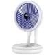 Настільний складной вентилятор Folding Fan 2in1 with Night Light White