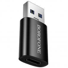 Перехідник Borofone BV26B USB Male to Type-C Female USB3.0 Black