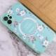 TPU+PC чохол Secret Garden with MagSafe для Apple iPhone 12 (6.1") Mint