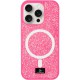 TPU чохол Bling World Rock Diamond with MagSafe для Apple iPhone 15 Pro (6.1") Rose