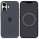 Чохол Silicone case (AAA) with Magsafe and Animation (button) для Apple iPhone 16 (6.1") Black