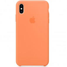 Чохол Silicone case (AAA) для Apple iPhone XS Max (6.5") Помаранчевий / Papaya