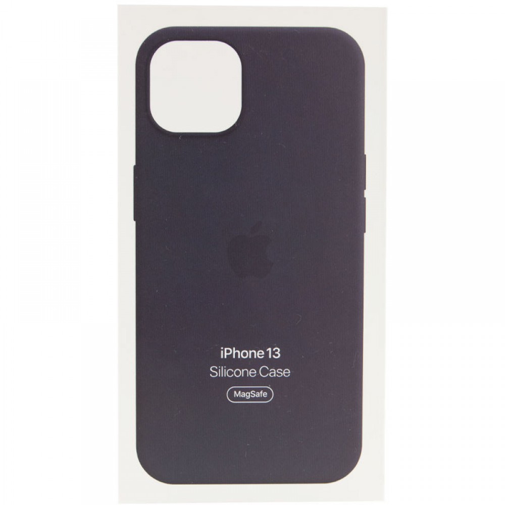 Чохол Silicone case (AAA) with Magsafe and Animation для Apple iPhone 13 (6.1") Чорний / Midnight