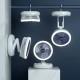 Настільний складной вентилятор Folding Fan 2in1 with Night Light White
