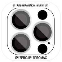 Захисне скло Metal Classic на камеру (у упак.) для Apple iPhone 17 Pro (6.3") / 17 Pro Max (6.9") Срібний / Silver