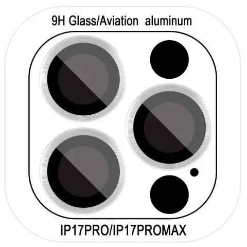 Захисне скло Metal Classic на камеру (у упак.) для Apple iPhone 17 Pro (6.3") / 17 Pro Max (6.9") Срібний / Silver