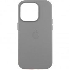 Шкіряний чохол Leather Case (AAA) with MagSafe and Animation для Apple iPhone 16 Pro Max (6.9") Light Gray