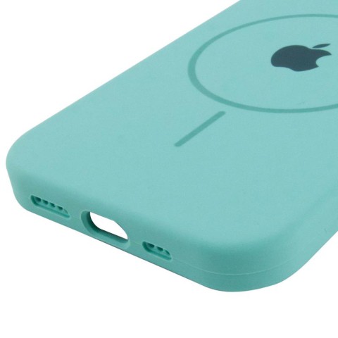 Чохол Silicone Case Full Protective (AA) with MagSafe для Apple iPhone 11 (6.1") Бірюзовий / Marine Green