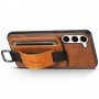 Шкіряний чохол Wallet case and straps для Samsung Galaxy S24 Коричневий / Brown