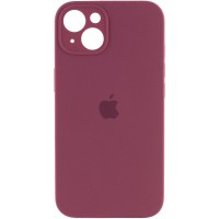 Чохол Silicone Case Full Camera Protective (AA) для Apple iPhone 14 (6.1") Бордовий / Plum