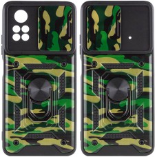 Ударостійкий чохол Camshield Serge Ring Camo для Xiaomi Poco X4 Pro 5G Зелений / Army Green