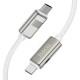 Дата кабель Hoco U137 Line with display Type-C to Type-C 60W (1.2m) White