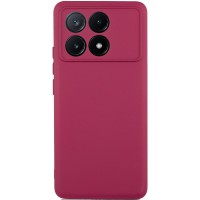 Чохол TPU GETMAN Liquid Silk Full Camera для Xiaomi Poco X6 Pro Бордовий / Marsala