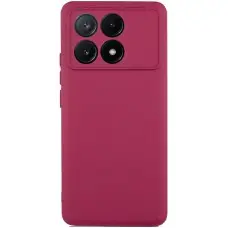 Чохол TPU GETMAN Liquid Silk Full Camera для Xiaomi Poco X6 Pro Бордовий / Marsala